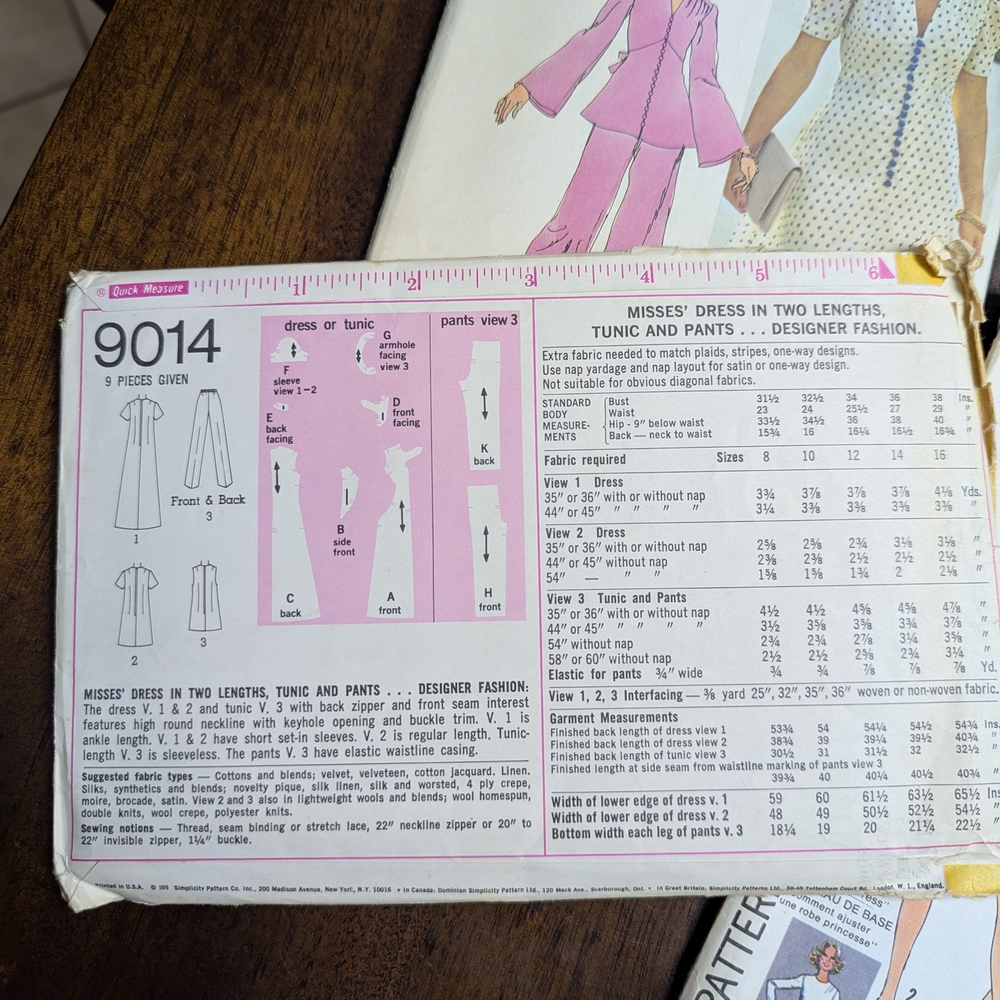 Simplicity Vintage Sewing Patterns Set - Picture 5 of 10
